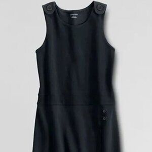 Lands' End Girls Knit Black SleevelessJumper, School Uniform, NWT